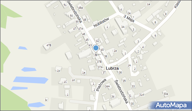 Lubrza, Świebodzińska, 39, mapa Lubrza