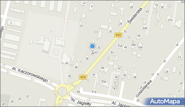 Łuków, Świderska, 34, mapa Łuków