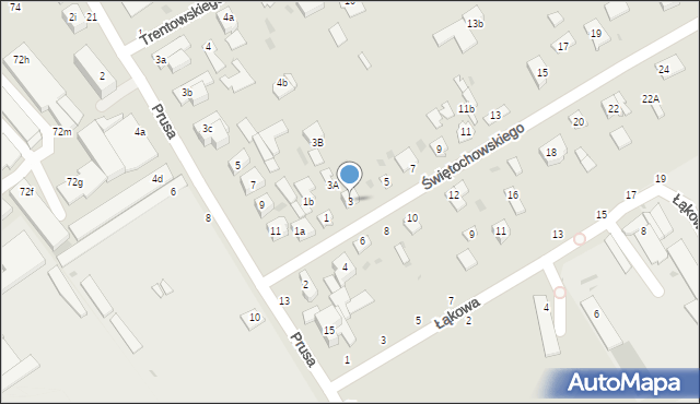 Łuków, Świętochowskiego Aleksandra, 3, mapa Łuków