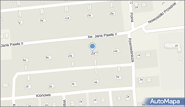 Machnów Nowy, św. Jana Pawła II, 12a, mapa Machnów Nowy