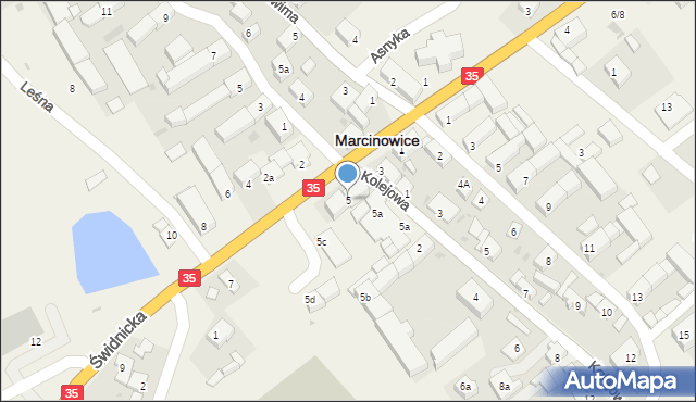 Marcinowice, Świdnicka, 5, mapa Marcinowice