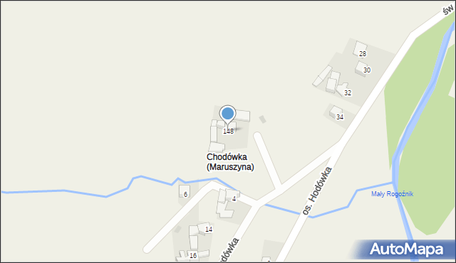 Maruszyna, św. Jana Kantego, 148, mapa Maruszyna