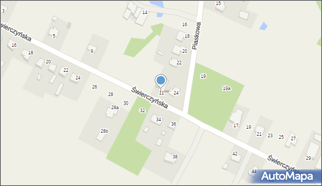 Masłów Pierwszy, Świerczyńska, 11, mapa Masłów Pierwszy