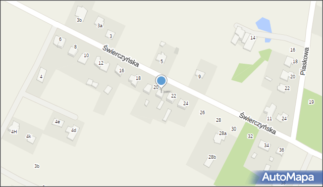 Masłów Pierwszy, Świerczyńska, 22B, mapa Masłów Pierwszy