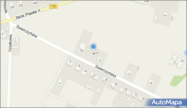 Masłów Pierwszy, Świerczyńska, 3a, mapa Masłów Pierwszy