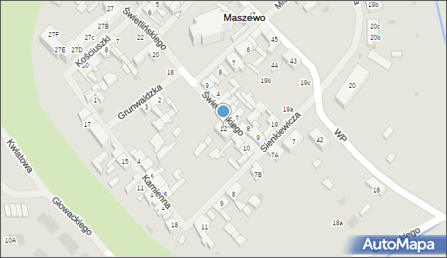 Maszewo, Świetlińskiego Kazimierza, ks., 12, mapa Maszewo