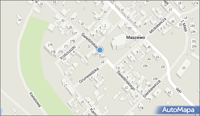 Maszewo, Świetlińskiego Kazimierza, ks., 19, mapa Maszewo