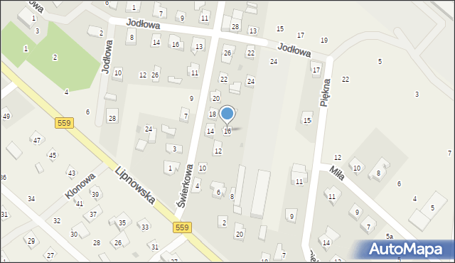 Maszewo Duże, Świerkowa, 16, mapa Maszewo Duże