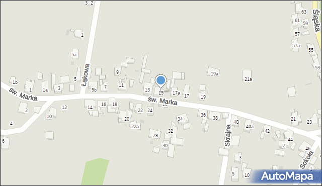 Miasteczko Śląskie, św. Marka, 15, mapa Miasteczko Śląskie