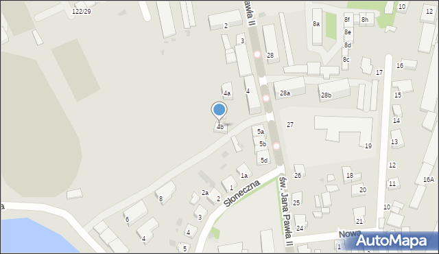 Międzychód, św. Jana Pawła II, 4b, mapa Międzychód