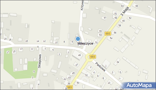 Milejczyce, św. Barbary, 4, mapa Milejczyce