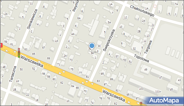 Mińsk Mazowiecki, Świętokrzyska, 3A, mapa Mińsk Mazowiecki