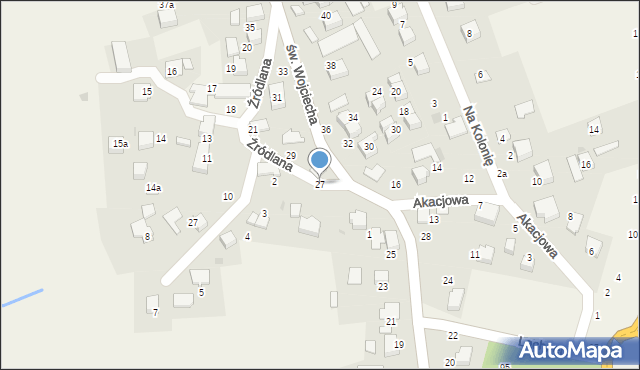 Modlnica, św. Wojciecha, 27, mapa Modlnica