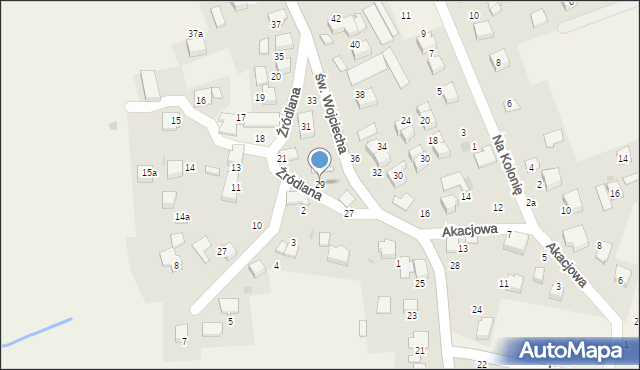Modlnica, św. Wojciecha, 29, mapa Modlnica