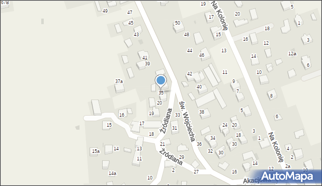 Modlnica, św. Wojciecha, 35, mapa Modlnica