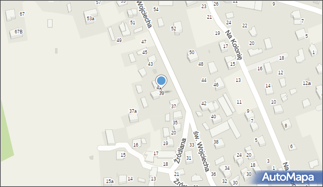 Modlnica, św. Wojciecha, 39, mapa Modlnica