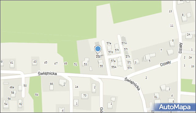 Mogilany, Świątnicka, 55b, mapa Mogilany