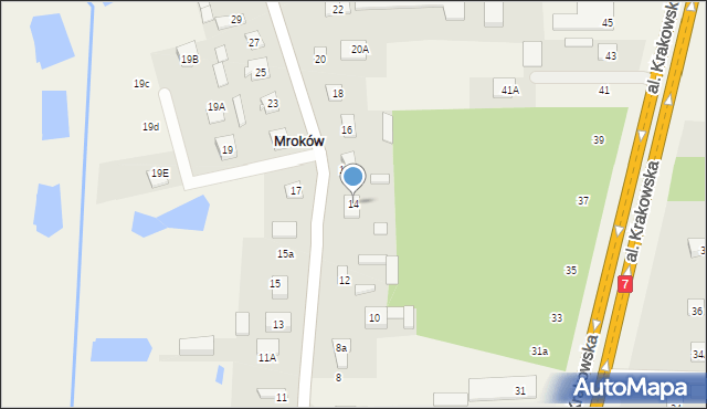 Mroków, Świątkiewicz Marii, 14, mapa Mroków