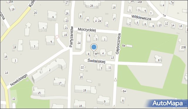 Nałęczów, Świtalskiej Marii, 6a, mapa Nałęczów