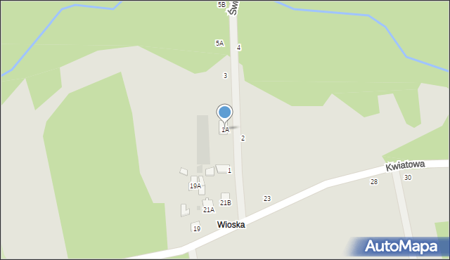 Nasielsk, Świerkowa, 1A, mapa Nasielsk