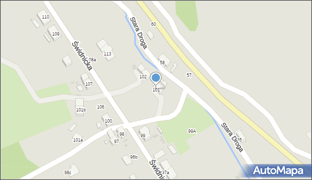 Nowa Ruda, Świdnicka, 101, mapa Nowa Ruda