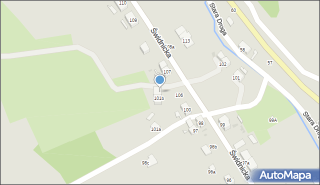 Nowa Ruda, Świdnicka, 101c, mapa Nowa Ruda