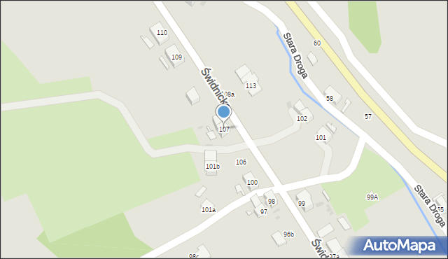 Nowa Ruda, Świdnicka, 107, mapa Nowa Ruda