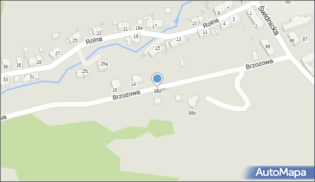 Nowa Ruda, Świdnicka, 88d, mapa Nowa Ruda