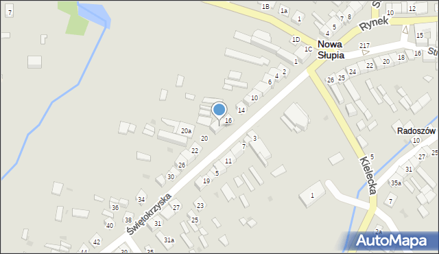Nowa Słupia, Świętokrzyska, 18, mapa Nowa Słupia
