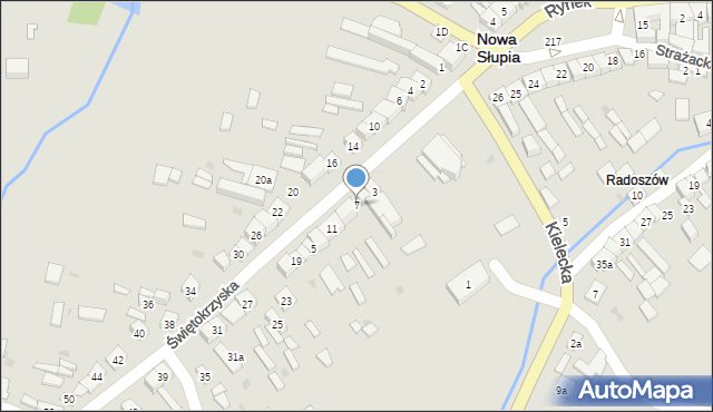 Nowa Słupia, Świętokrzyska, 7, mapa Nowa Słupia