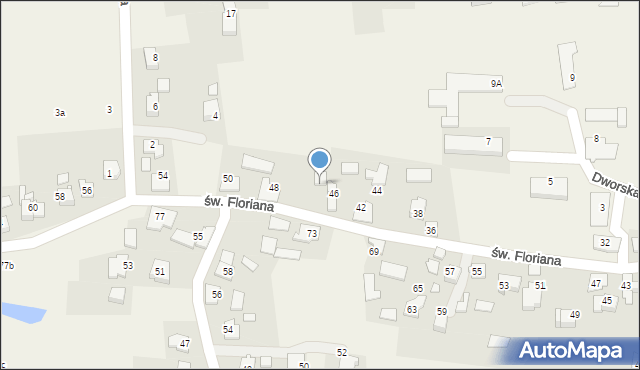 Nowa Wieś, św. Floriana, 46A, mapa Nowa Wieś