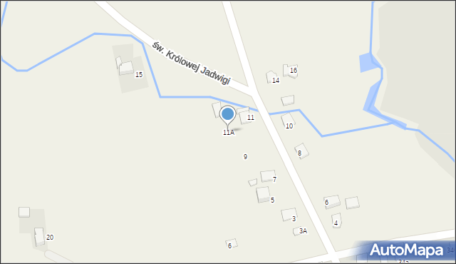 Nowa Wieś, św. Królowej Jadwigi, 11A, mapa Nowa Wieś