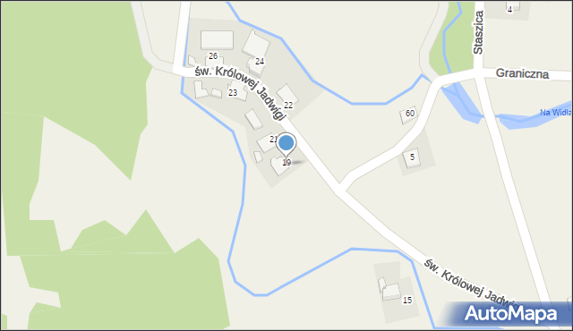 Nowa Wieś, św. Królowej Jadwigi, 19, mapa Nowa Wieś