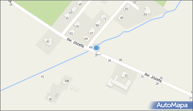Nowe Osiny, św. Józefa, 37, mapa Nowe Osiny