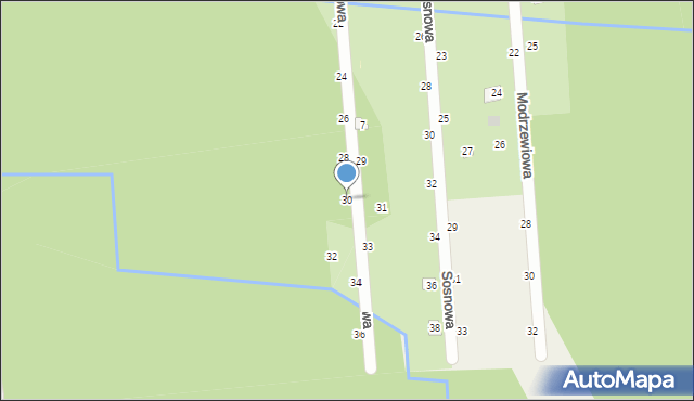 Nowy Prażmów, Świerkowa, 30, mapa Nowy Prażmów