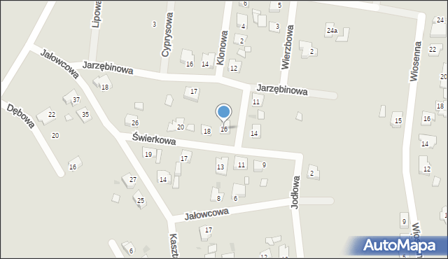 Odolanów, Świerkowa, 16, mapa Odolanów