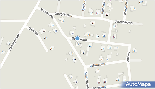 Odolanów, Świerkowa, 19, mapa Odolanów