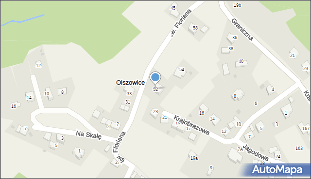 Olszowice, św. Floriana, 52, mapa Olszowice