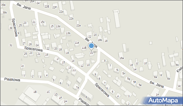 Opatówek, św. Jana, 11, mapa Opatówek