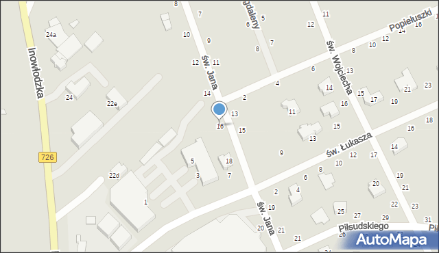 Opoczno, św. Jana, 16, mapa Opoczno