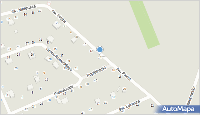 Opoczno, św. Piotra, 14, mapa Opoczno