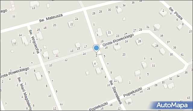 Opoczno, św. Stanisława, 2, mapa Opoczno