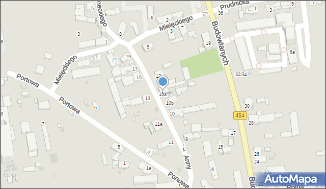 Opole, św. Anny, 10a, mapa Opola