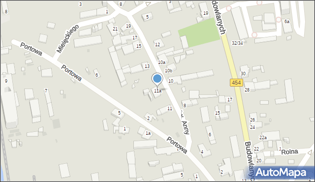 Opole, św. Anny, 11a, mapa Opola