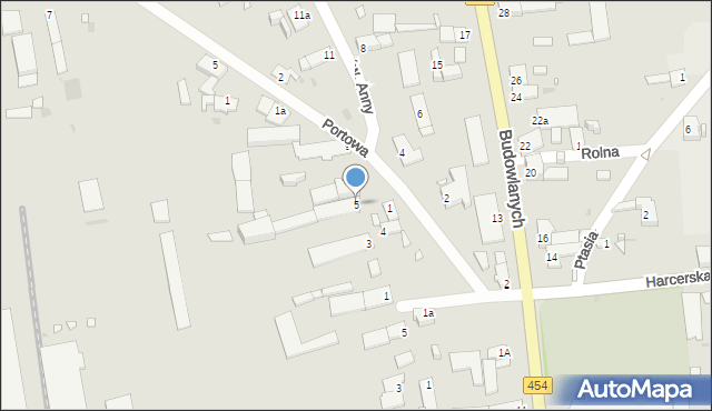 Opole, św. Anny, 5, mapa Opola
