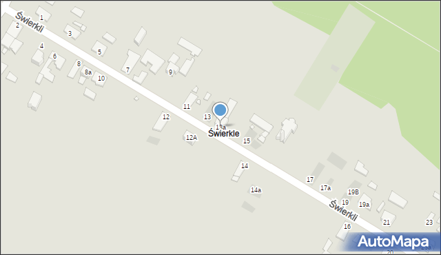 Opole, Świerkli, 13a, mapa Opola