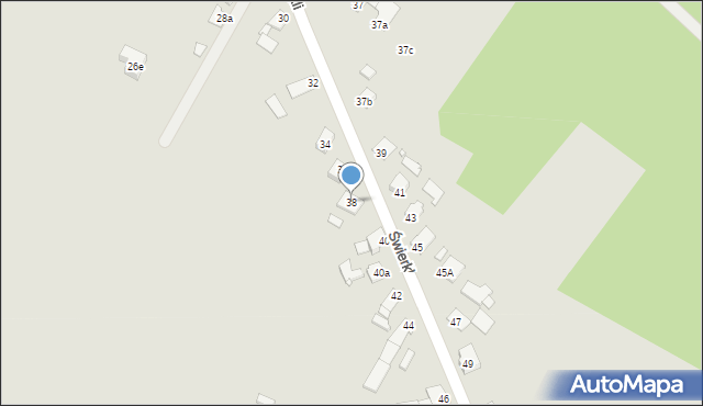 Opole, Świerkli, 38, mapa Opola