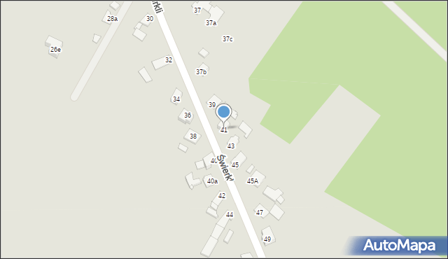 Opole, Świerkli, 41, mapa Opola