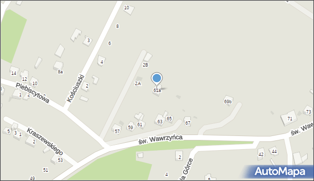 Orzesze, św. Wawrzyńca, 61a, mapa Orzesze