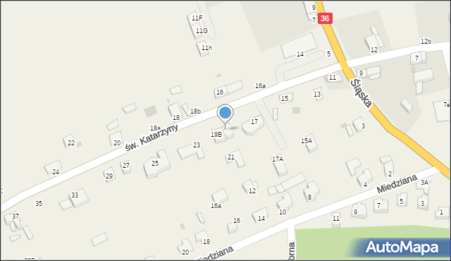 Osiek, św. Katarzyny, 19a, mapa Osiek